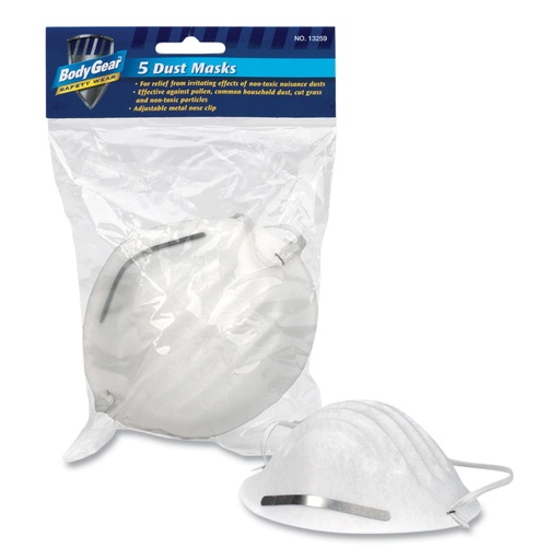 [13259-004] First Aid Only Lightweight Dust Mask, White, 5/Box