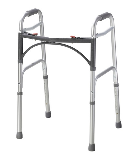 [10200-1] Drive DeVilbiss Healthcare Deluxe Folding Walker, Two Button, Adult, Height: 32"-39"