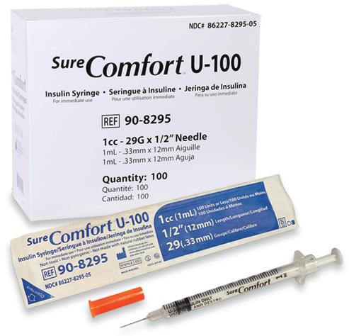 [90-8291] Allison Medical, Inc. Harm Reduction Syringe, 29Gx5/16" (8mm)x1ml, 30bx/cs (15 cs/plt)