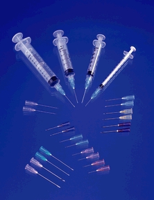 [26257] Exel Corporation Syringe & Needle, Luer Lock, 10cc, 18G x 1", 8bx/cs