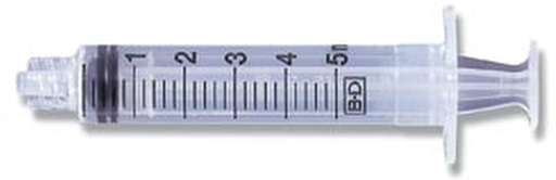 [309647] BD Syringe Only, 5mL, Slip Tip, 125/bx