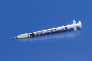 [1180125058] TB Syringe, 1mL, 25G x 5/8" Det Needle, 5 bx/cs