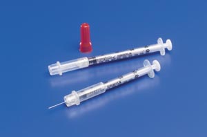 [8881501608] TB Syringe, 1mL, 28G x ½", Brown, 5 bx/cs