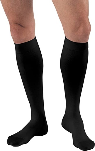 [7927214] BSN Medical/Jobst Travel Sock, Knee High, 15-20 mmHG, Closed Toe, Black, Size 5