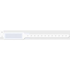 [141C] Medical ID Solutions Wristband, Adult/ Pediatric, 10", Insert Vinyl, Custom Printed, White