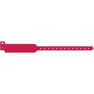 [3208C] Medical ID Solutions Wristband, Adult, Write-On Tri-Laminate, Custom Printed, Cranberry