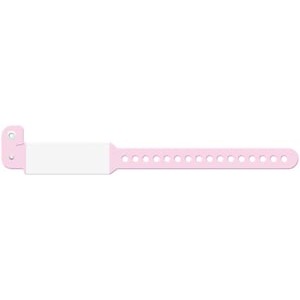 [3323C] Medical ID Solutions Wristband, Infant, Imprinter Tri-Laminate, Custom Printed, Pink