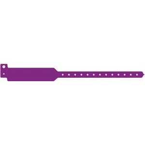 [3207C] Medical ID Solutions Wristband, Adult, Write-On Tri-Laminate, Custom Printed, Purple