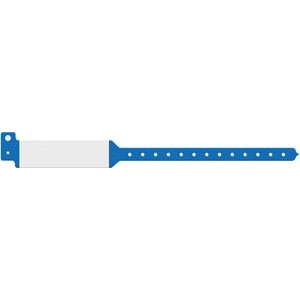 [3222C] Medical ID Solutions Wristband, Adult, Imprinter Tri-Laminate, Custom Printed, Blue