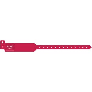 [3208-AA] Medical ID Solutions Wristband, Adult, 12", Tri-Laminate, Allergy Alert, Cranberry