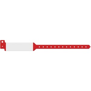 [3224C] Medical ID Solutions Wristband, Adult, Imprinter Tri-Laminate, Custom Printed, Red