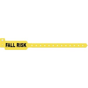 [3106FR] Medical ID Solutions Wristband, Adult/ Pediatric, Tri-Laminate, Fall Risk, Yellow