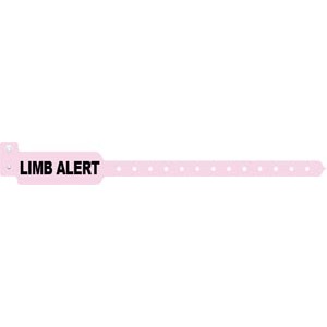 [3109LA] Medical ID Solutions Wristband, Adult/ Pediatric, Tri-Laminate, Limb Alert, Pink