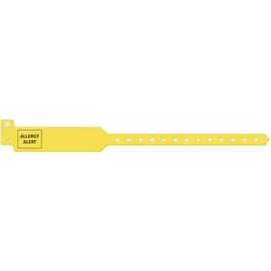 [3206-AA] Medical ID Solutions Wristband, Adult, 12", Tri-Laminate, Allergy Alert, Yellow