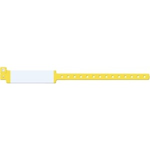 [226C] Medical ID Solutions Wristband, Adult, Imprinter Vinyl, Custom Printed, Yellow