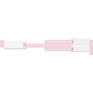 [427] Medical ID Solutions Wristband Set, 3-Part, Mother-Baby Set, Insert, Pink