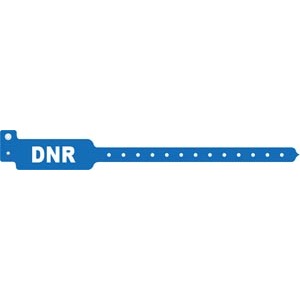 [3102DNR] Medical ID Solutions Wristband, Adult/ Pediatric, Tri-Laminate, DNR, Blue