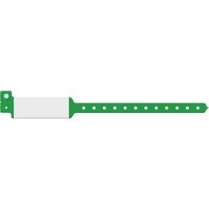 [123] Medical ID Solutions Wristband, Adult/ Pediatric, Imprinter Vinyl, Green