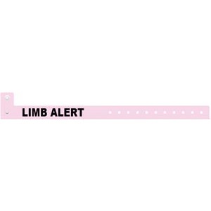 [3309LA] Medical ID Solutions Wristband, L Shape, Tri-Laminate, Limb Alert, Pink