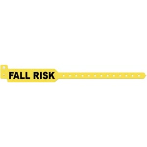 [3206FR] Medical ID Solutions Wristband, Adult, Tri-Laminate, Fall Risk, Yellow