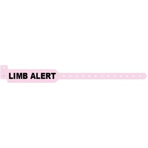 [3209LA] Medical ID Solutions Wristband, Adult, Tri-Laminate, Limb Alert, Pink