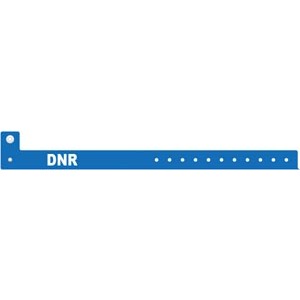 [3302DNR] Medical ID Solutions Wristband, L Shape, Tri-Laminate, DNR, Blue
