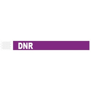 [2011DNR] Medical ID Solutions Wristband, Tyvek, 1", DNR, Purple, 1000/bx