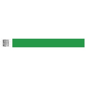[2103] Medical ID Solutions Wristband, Tyvek 1", Solid Green, 1000/bx