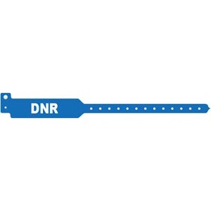 [3202DNR] Medical ID Solutions Wristband, Adult, Tri-Laminate, DNR, Blue