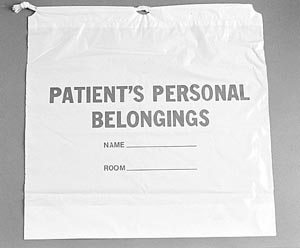 [40219] ADI Medical Patient Belonging Bag, Cotton Drawstring (48 cs/plt)
