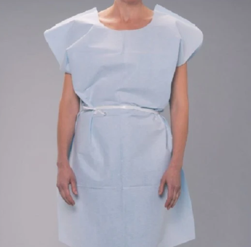 [V910520] Gowns, Tissue/Poly/Tissue, Waffle, Blue, 30" x 42"