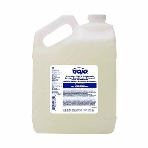 [1862-04] GOJO® Premium Body & Hair Shampoo, Bulk Pour Gallon, Clear, 4/cs