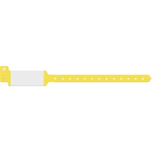 [3126C] Wristband, Adult/ Pediatric, Imprinter Tri-Laminate, Custom Printed, Yellow, 500/bx