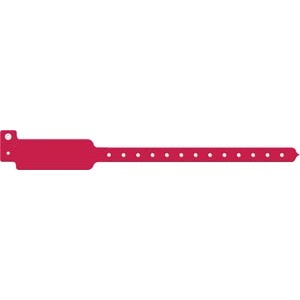 [3108C] Wristband, Adult/ Pediatric, Write-On Tri-Laminate, Custom Printed, Cranberry, 500/bx