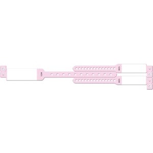 [430C] Wristband Set, 3-Part, Mother-Baby Set, Imprinter, Custom Printed, Pink, 100/bx