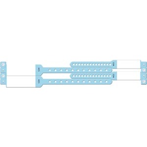[449C] Wristband Set, 4-Part, Mother-Baby Set, Imprinter, Custom Printed, Blue, 100/bx