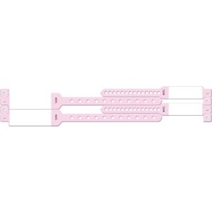 [450C] Wristband Set, 4-Part, Mother-Baby Set, Imprinter, Custom Printed, Pink, 100/bx