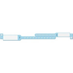[406C] Wristband Set, 2-Part, Mother-Baby Set, Insert, Custom Printed, Blue, 150/bx