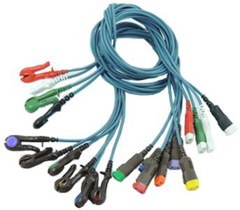[DL72-10] Conmed 72 inch 10 Lead Grabber Shielded Safety Leadwire, Assorted Color, 10/Pack