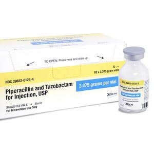 [39822012504] Piperacillin & Tazobactam for Injection, USP (3.375 grams), 30mL, 10/ctn (Rx)