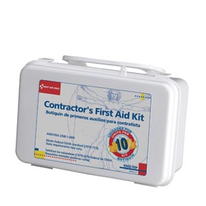 [9300-10P] 10 Person Contractor First Aid Kit, 95 Piece, Plastic Case 