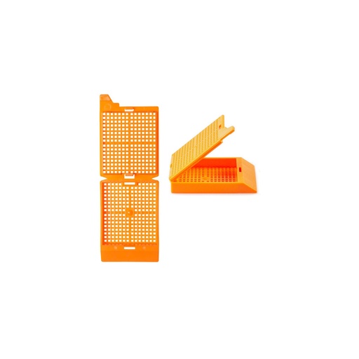 [M406-11] Unisette II Cassette for Manual Feed Printer with Covers, Biopsy, Orange, 500/bx, 3 bx/cs