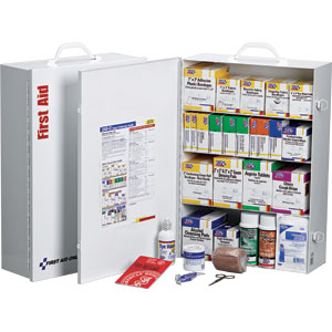 [248-O/FAO] First Aid Only 150 Person 4 Shelf Industrial First Aid Station with Metal Case