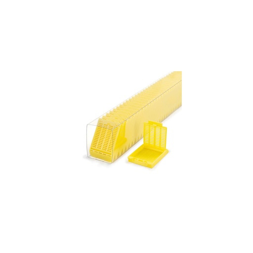 [M509-5SL] Slimsette Tissue Cassettes in Quickload Sleeves, Yellow, 75/sleeve, 10 sleeve/cs