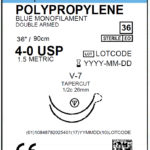 [J8975D] Surgical Specialties Sharpoint Plus 4-0 36 inch Polypropylene Suture with Needle and Blue, 36 per Box
