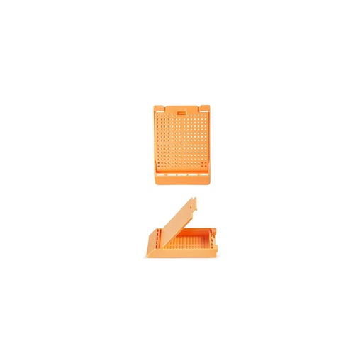 [M510-7T] Slimsette Biopsy Cassette, Quickload 45° Angle Stack (Taped), Acetal, Peach, Bulk