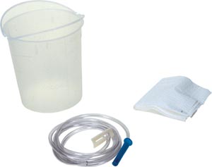 [AS333] Enema Bag/ Bucket Set, 1500mL Bucket, 60" Tubing, Pre-Lubricated Tip, Slide Clamp, Soap Packet & Waterproof Drape, 50/cs (20 cs/plt)