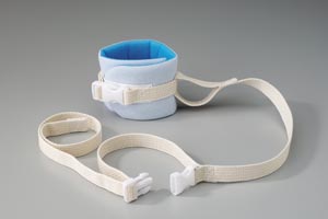 [2533] Posey Wrist/Ankle Restraint, One Size Fits Most, Hook and Loop/Quick Release Buckle 1-Strap, Foam, Pediatric or Adult, Blue