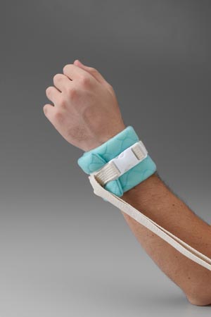 [2550] Posey Wrist/Ankle Restraint, One Size Fits Most, Strap Fastening 2-Strap, Machine Washable, Quilted Fabric, Blue