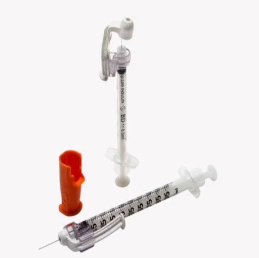 [305945] BD, SafetyGlide 1mL Tuberculin Syringe w/27 G x 1/2" Attached Needle